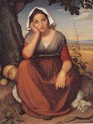 Friedrich overbeck Vittoria Caldoni oil painting on canvas